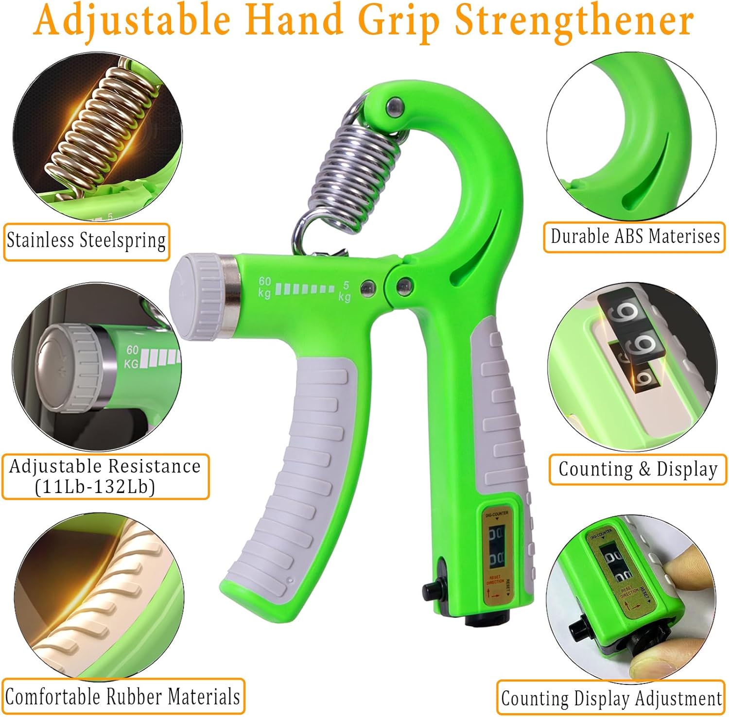 GripMaster Elite – Combo Profesional de Fuerza y Precisión (Hand Grip + Entrenador de Dedos)