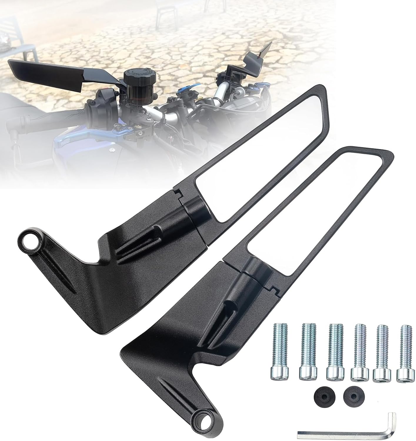 Espejos Alerón Stealth para Moto - Estilo Deportivo y Aerodinámico