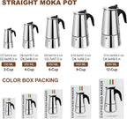 MokaBrew Elite – Cafetera Italiana 4 Tazas en Acero Negro