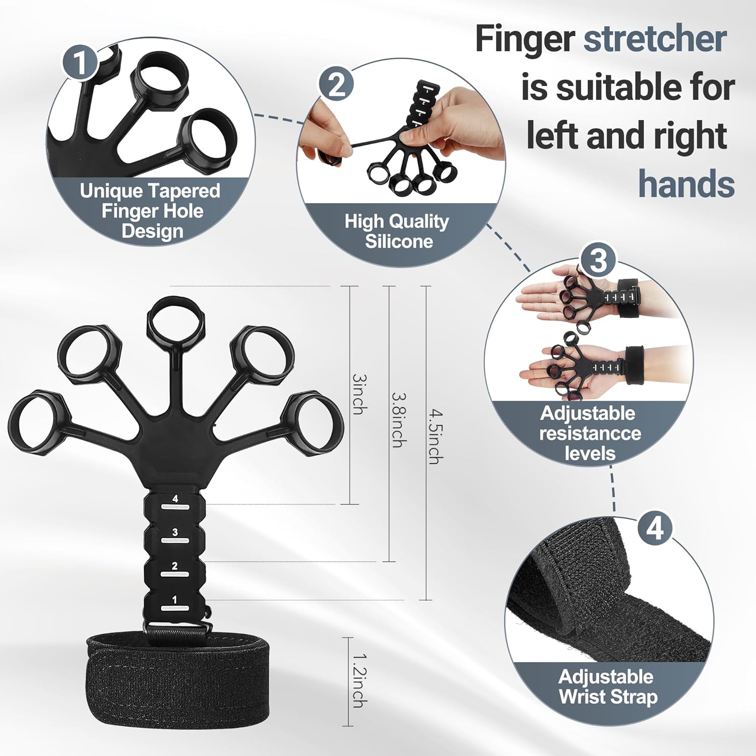 GripForce Elite XG-2301 – Entrenador de Dedos de Alta Precisión