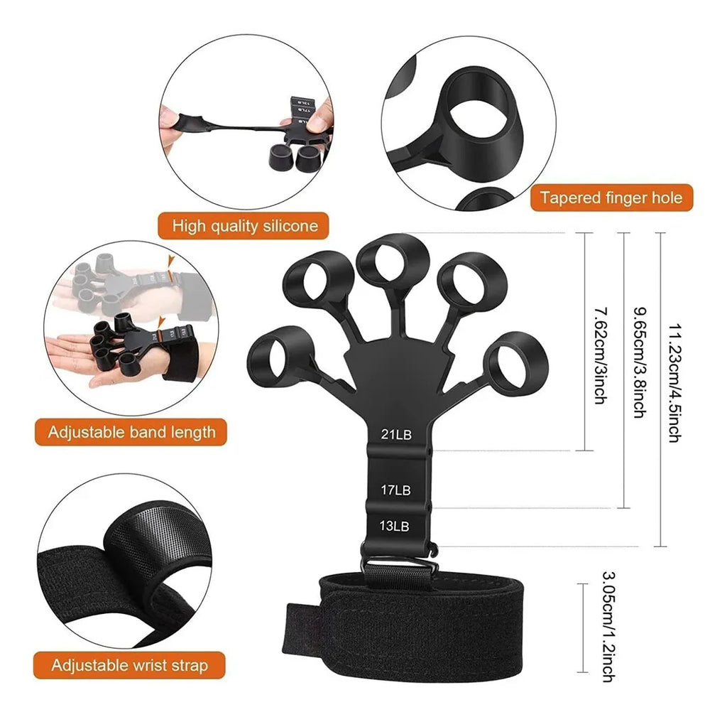 GripMaster Elite – Combo Profesional de Fuerza y Precisión (Hand Grip + Entrenador de Dedos)