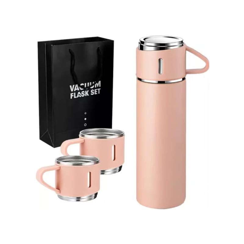 Termo Inteligente Vacuum -  Set Premium de Termo al Vacío 500ml + 3 Tazas
